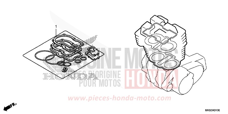 GASKET KIT A for CRF1100A PEARL GLARE WHITE (NHB53H) from 2020