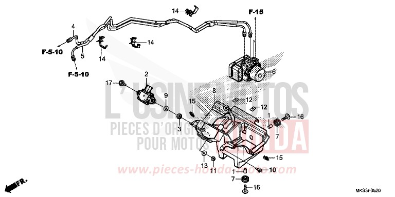 ABS MODULATOR for CRF1100A PEARL GLARE WHITE (NHB53H) from 2020