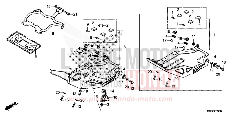 SKID PLATE for CRF1100A DARKNESS BLACK METALLIC (NH463) from 2020