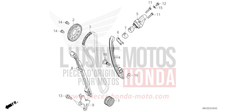 CAM CHAIN/TENSIONER for CRF1100A DARKNESS BLACK METALLIC (NH463) from 2021