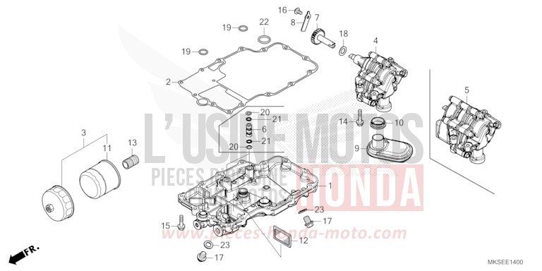 OIL PAN/OIL PUMP for CRF1100A DARKNESS BLACK METALLIC (NH463) from 2021