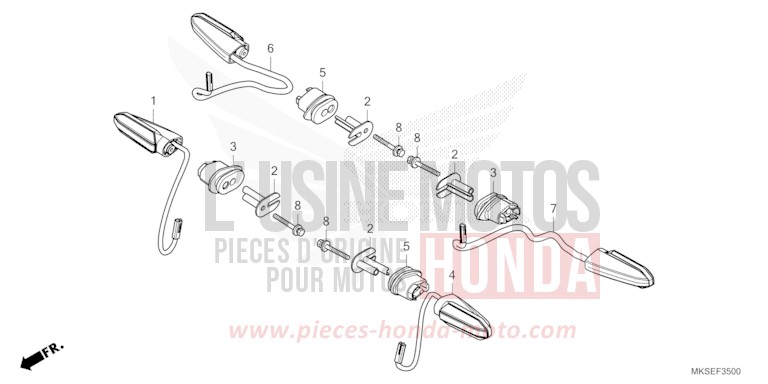 WINKER for CRF1100A DARKNESS BLACK METALLIC (NH463) from 2021