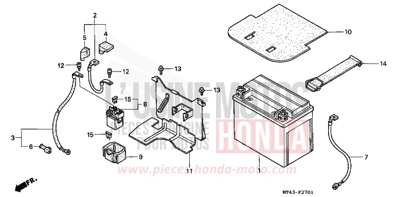 BATTERIA (VFR750FR/FS/FT/FV) per   del 
