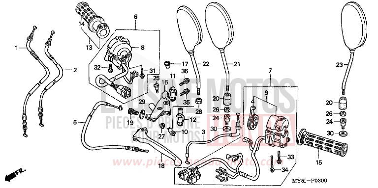 LEVIER DE GUIDON/COMMUTATEUR/CABLE for   from 