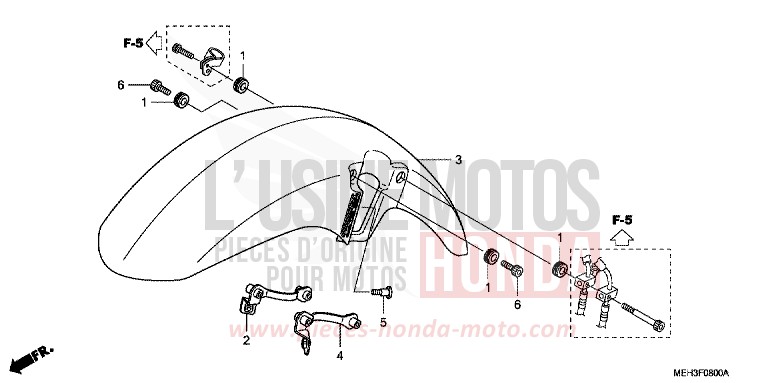 FRONT FENDER for DN-01 GRAPHITE BLACK (NHB01) from 2008