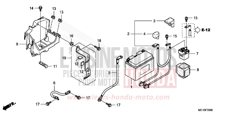 BATTERY for DN-01 GRAPHITE BLACK (NHB01) from 2008