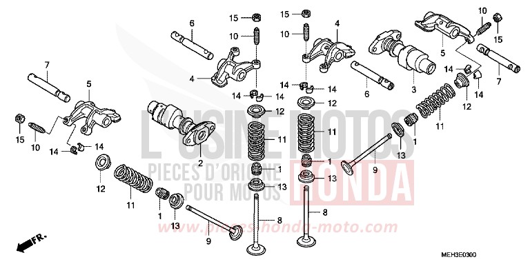 CAMSHAFT/VALVE for DN-01 PEARL AMETHYST PURPLE (RP179) from 2008