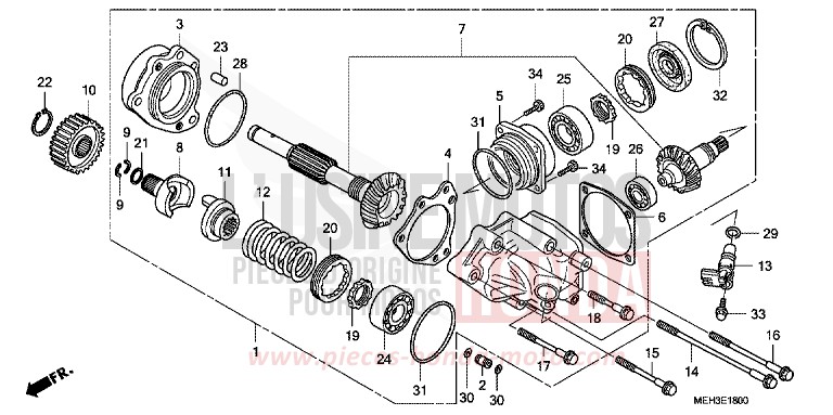 SIDE GEAR CASE for DN-01 PEARL AMETHYST PURPLE (RP179) from 2008