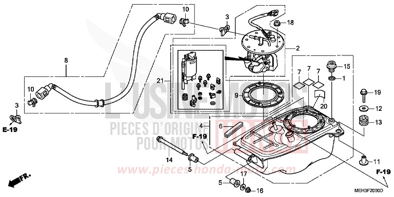 FUEL PUMP for DN-01 PEARL AMETHYST PURPLE (RP179) from 2008