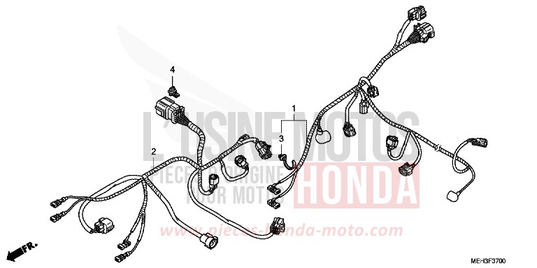 SUB HARNESS for DN-01 PEARL AMETHYST PURPLE (RP179) from 2008