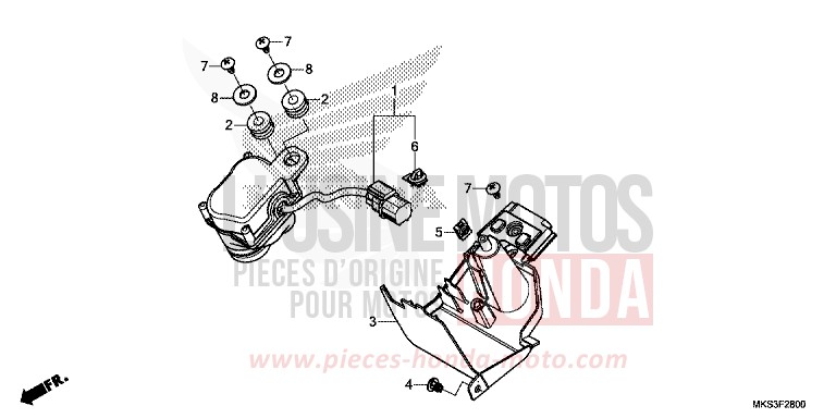SERVO MOTOR for CRF1100A GRAND PRIX RED (R380B) from 2020