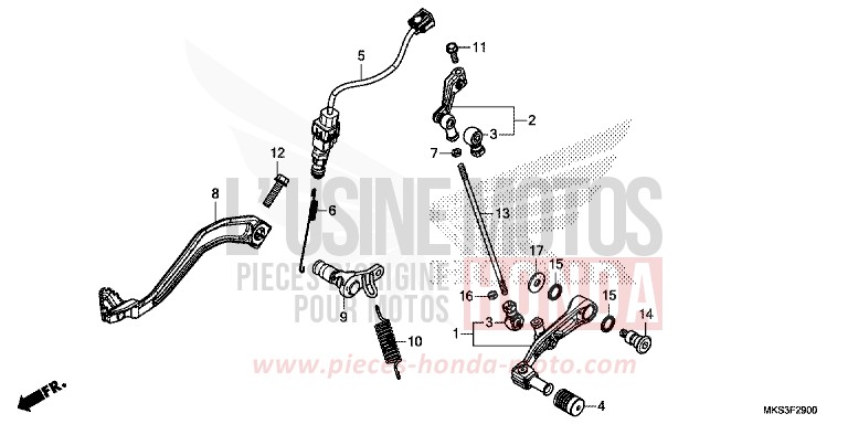 PEDALE per CRF1100A GRAND PRIX RED (R380B) del 2020