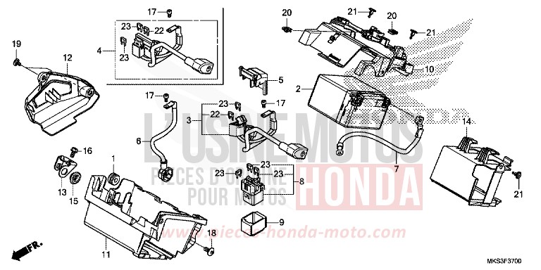 BATTERY for CRF1100A GRAND PRIX RED (R380B) from 2020