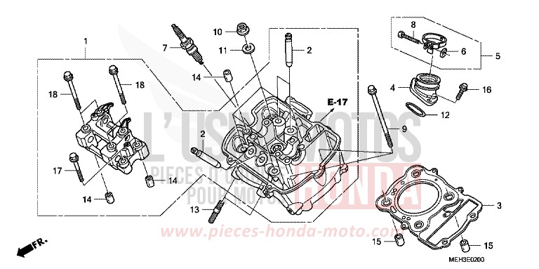 FRONT CYLINDER HEAD for DN-01 PEARL SUNBEAM WHITE (NHA66) from 2009