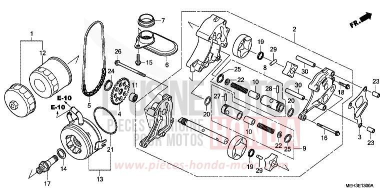 OIL FILTER/OIL PUMP for DN-01 PEARL SUNBEAM WHITE (NHA66) from 2009