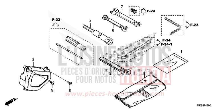 TOOL for CRF1100A GRAND PRIX RED (R380B) from 2020