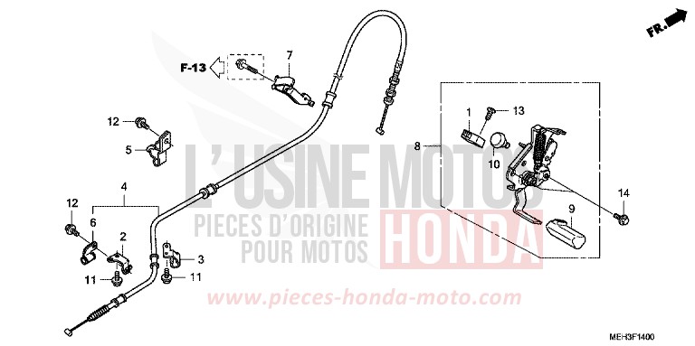PARKING BRAKE for DN-01 PEARL SUNBEAM WHITE (NHA66) from 2009