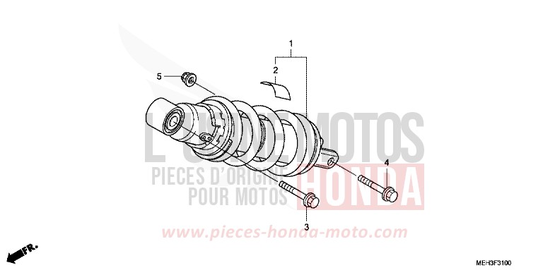 REAR CUSHION for DN-01 PEARL SUNBEAM WHITE (NHA66) from 2009
