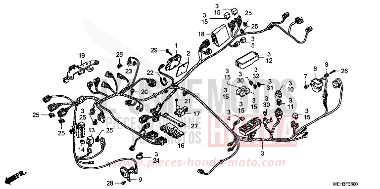 WIRE HARNESS for DN-01 PEARL SUNBEAM WHITE (NHA66) from 2009