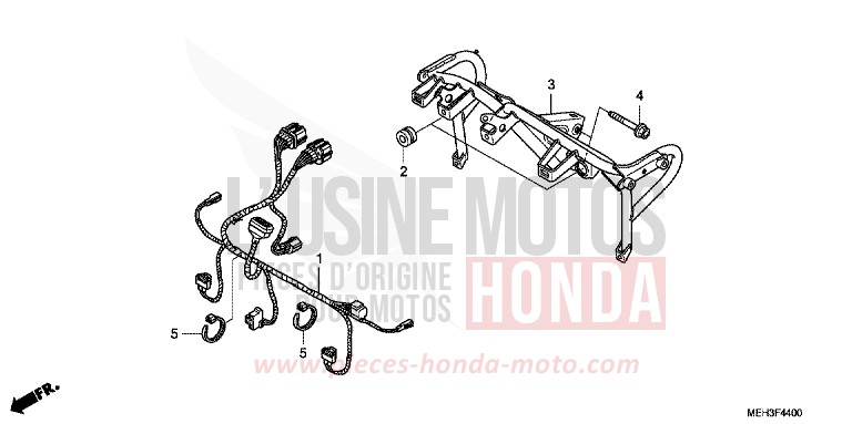 COWL STAY for DN-01 PEARL SUNBEAM WHITE (NHA66) from 2009