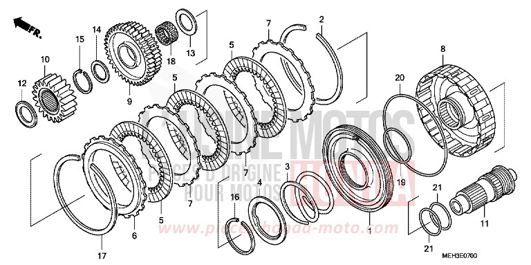 CLUTCH for DN-01 SWORD SILVER METALLIC (NHA95) from 2009
