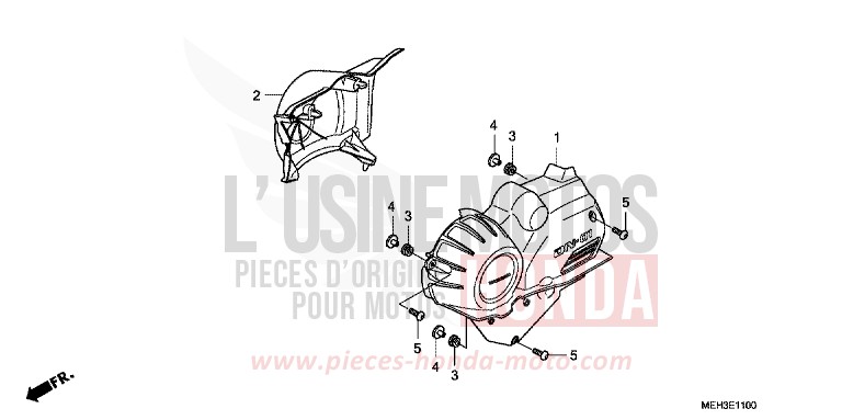 ENGINE SIDE COVER for DN-01 SWORD SILVER METALLIC (NHA95) from 2009