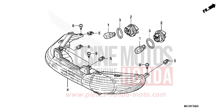 COMBINATION LIGHT for DN-01 SWORD SILVER METALLIC (NHA95) from 2009