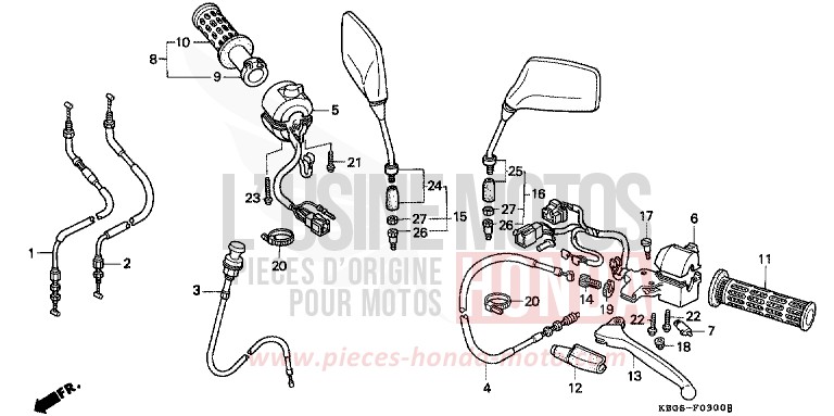 LEVIER DE GUIDON/COMMUTATEUR/CABLE (1) for   from 