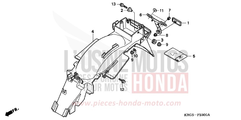 GARDE-BOUE ARRIERE for   from 