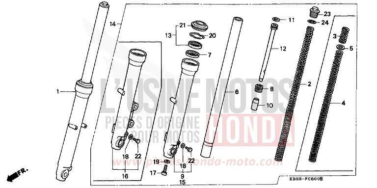 FOURCHETTE AVANT for   from 