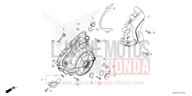 GENERATOR COVER for CRF1100A GRAND PRIX RED (R380B) from 2021