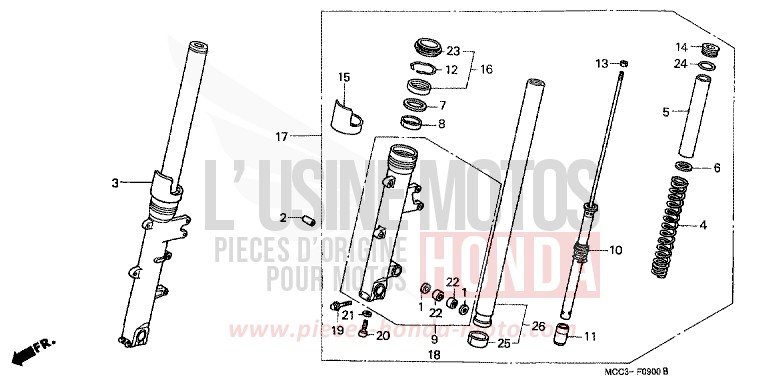 FOURCHETTE AVANT for   from 