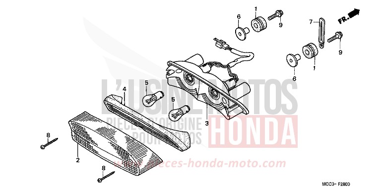 FEU ARRIERE for   from 