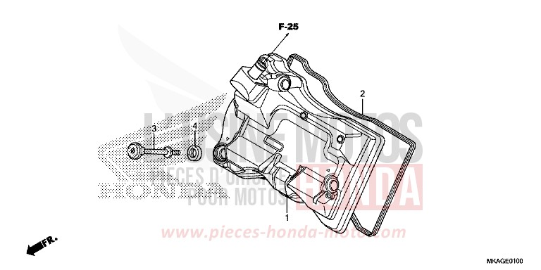 CYLINDER HEAD COVER for NC750S GRAPHITE BLACK (NHB01K) from 2016