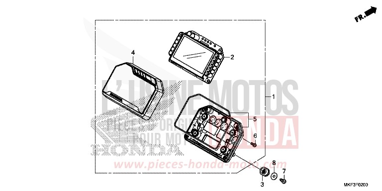 CONTACHILOMETRI per CBR1000SP VICTORY RED (R334X) del 2017
