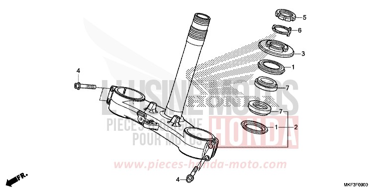 STEERING STEM for CBR1000SP VICTORY RED (R334X) from 2017