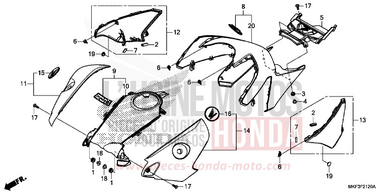 RIPARO per CBR1000SP VICTORY RED (R334X) del 2017