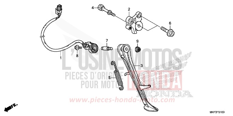 CAVALLETTO per CBR1000SP VICTORY RED (R334X) del 2017