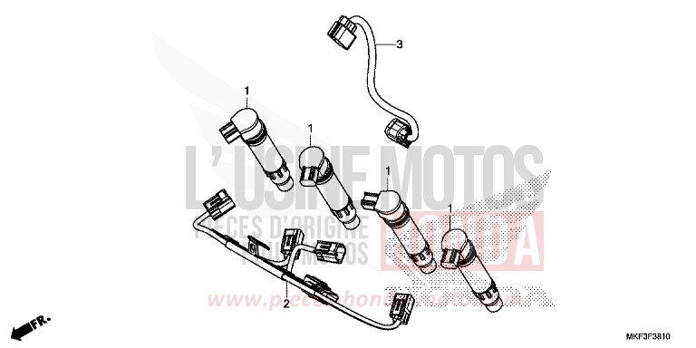 SUB HARNESS for CBR1000SP VICTORY RED (R334X) from 2017
