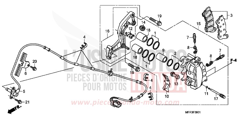 ETRIER DE FREIN AVANT (VT1300CXA) for   from 