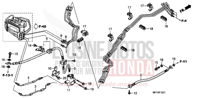 CONDUITE DE FREIN (VT1300CXA) for   from 