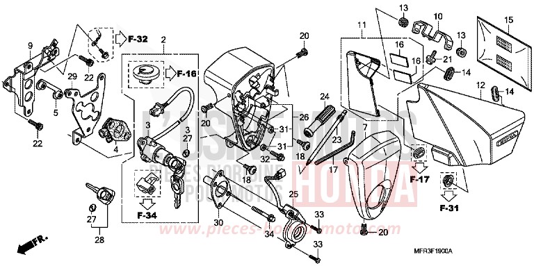 COPERCHIO LATERALE/ATTREZZI/INTERRUTTORE COMBINATO per   del 