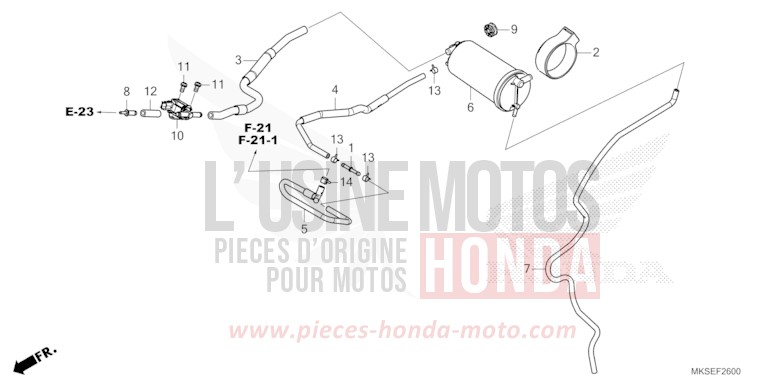 CANISTER for CRF1100A PEARL GLARE WHITE (NHB53H) from 2021