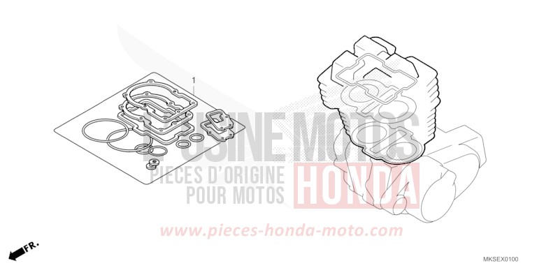 GASKET KIT A for CRF1100A MAT BALLISTIC BLACK METALLIC (NHA86) from 2021