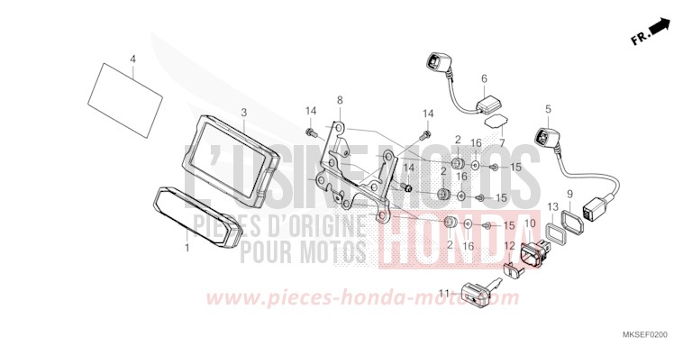 METER for CRF1100A MAT BALLISTIC BLACK METALLIC (NHA86) from 2021