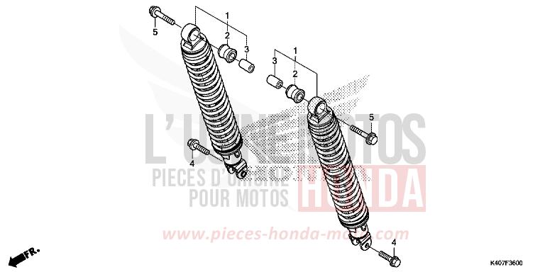 REAR CUSHION for NSS125AD NOIR (NH1) from 2020