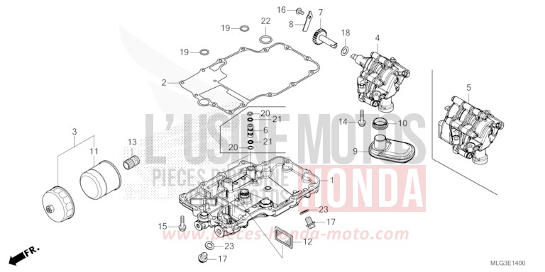 OIL PAN/OIL PUMP for CRF1100A GRAND PRIX RED (R380B) from 2022