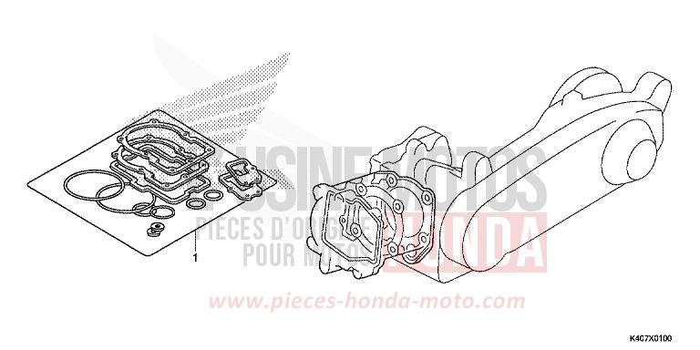 GASKET KIT A for NSS125AD MAT PEARL COOL WHITE (NHB44) from 2020