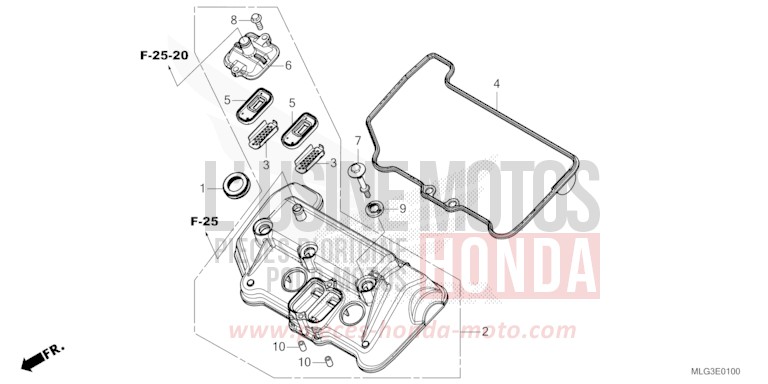 CYLINDER HEAD COVER for CRF1100A PEARL GLARE WHITE (NHB53H) from 2022