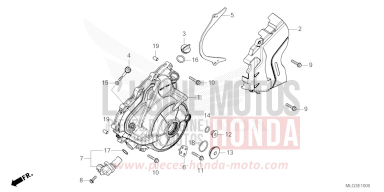 GENERATOR COVER for CRF1100A PEARL GLARE WHITE (NHB53H) from 2022